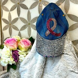 Baseball Ladies Cap with Rhinestone